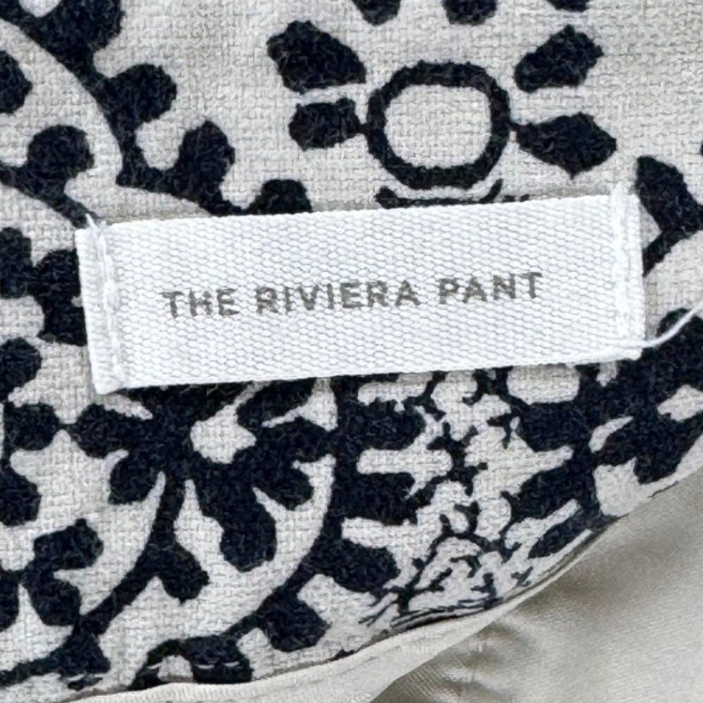 Ann Taylor LOFT Marisa Riviera Pants Womens 4 Black White Medallion Cropped 4 - Picture 3 of 11